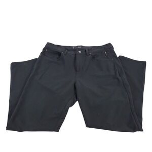 FOURLAPS Mens Black Tech Performance Pants Size 33x30 Golf Athletic Casual